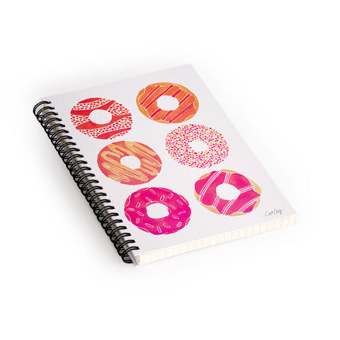 Cat Coquillette Half Dozen Pink Donuts Spiral Notebook