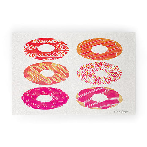 Cat Coquillette Half Dozen Pink Donuts Welcome Mat