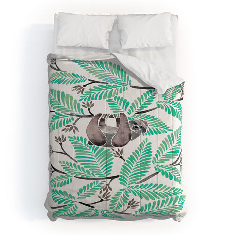 Cat Coquillette Happy Sloth Comforter