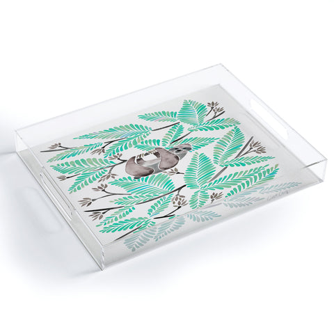 Cat Coquillette Happy Sloth Acrylic Tray
