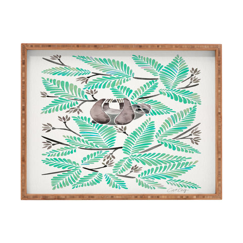 Cat Coquillette Happy Sloth Rectangular Tray