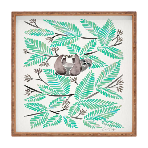 Cat Coquillette Happy Sloth Square Tray