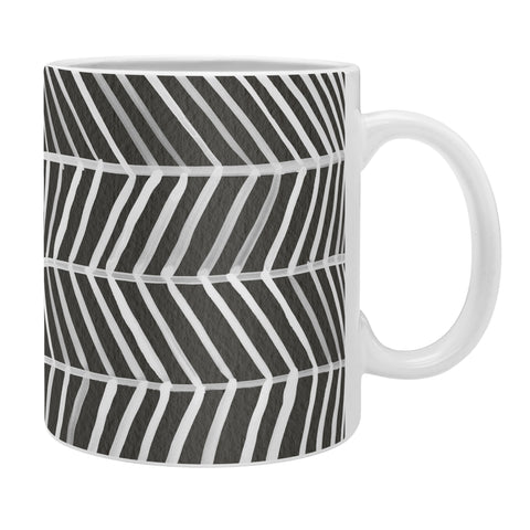 Cat Coquillette Herringbone Black White Coffee Mug