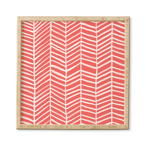 Cat Coquillette Herringbone Coral Framed Wall Art