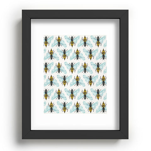 Cat Coquillette Honey Bee Pattern Recessed Framing Rectangle