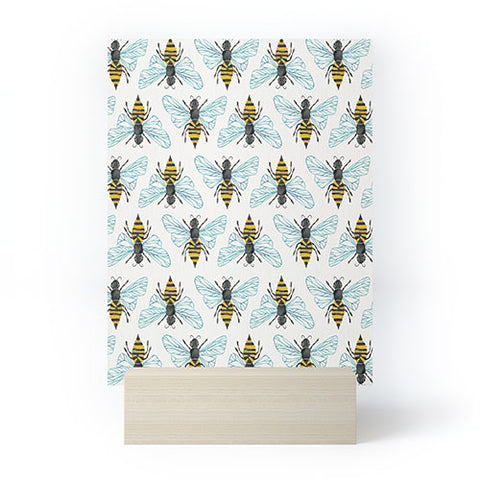 Cat Coquillette Honey Bee Pattern Mini Art Print