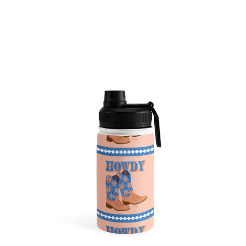 Cat Coquillette Howdy Cowgirl Blue Peach Water Bottle