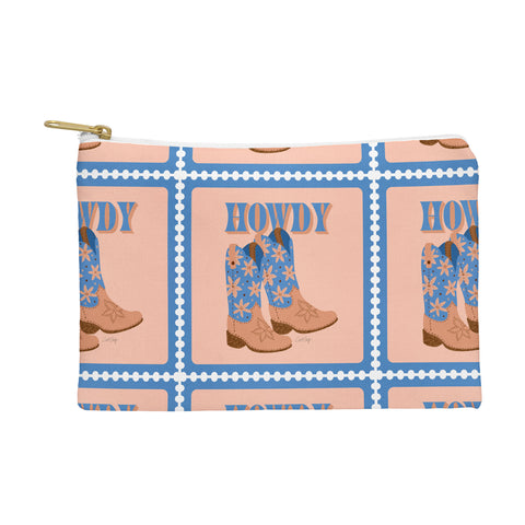 Cat Coquillette Howdy Cowgirl Blue Peach Pouch