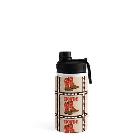 Cat Coquillette Howdy Cowgirl Coral Pink Water Bottle