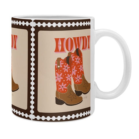 Cat Coquillette Howdy Cowgirl Coral Pink Coffee Mug
