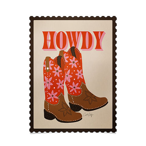 Cat Coquillette Howdy Cowgirl Coral Pink Poster
