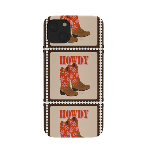 Cat Coquillette Howdy Cowgirl Coral Pink Phone Case