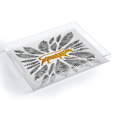 Cat Coquillette Jaguar and Fronds Acrylic Tray