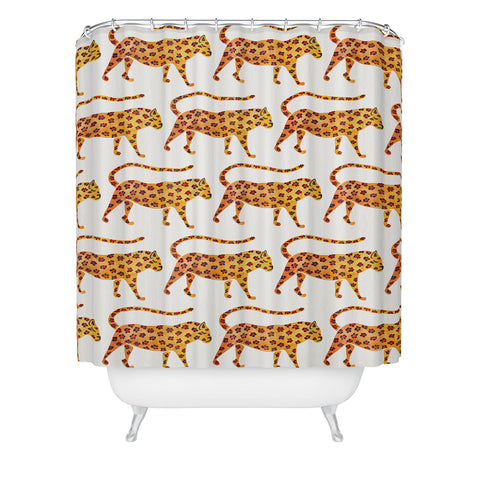 Cat Coquillette Jaguar Pattern Shower Curtain