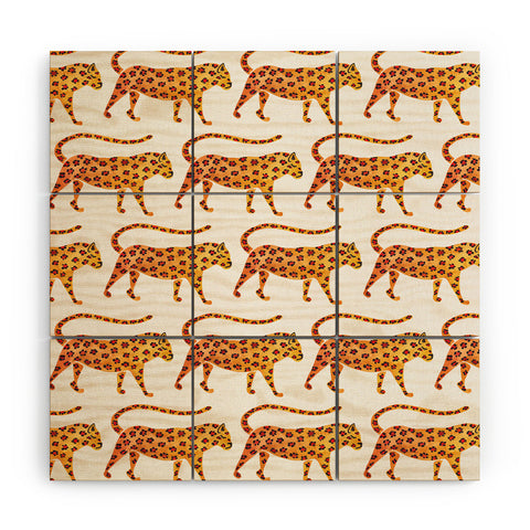 Cat Coquillette Jaguar Pattern Wood Wall Mural