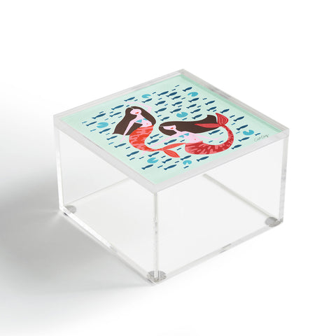 Cat Coquillette Koi Mermaids on Mint Acrylic Box