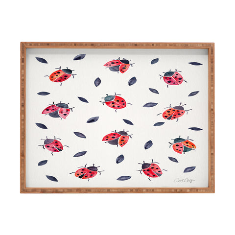Cat Coquillette Ladybug Collection Rectangular Tray