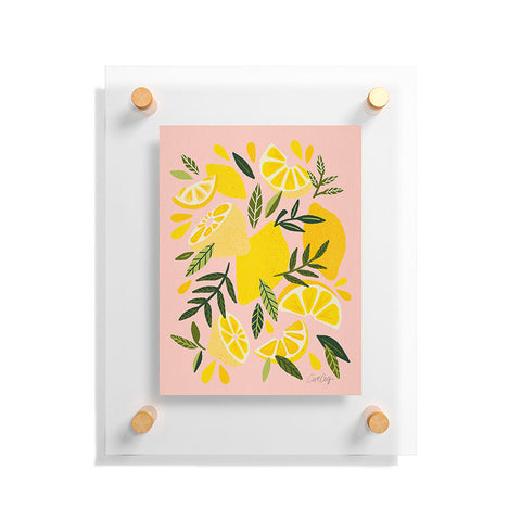 Cat Coquillette Lemon Blooms Blush Palette Floating Acrylic Print