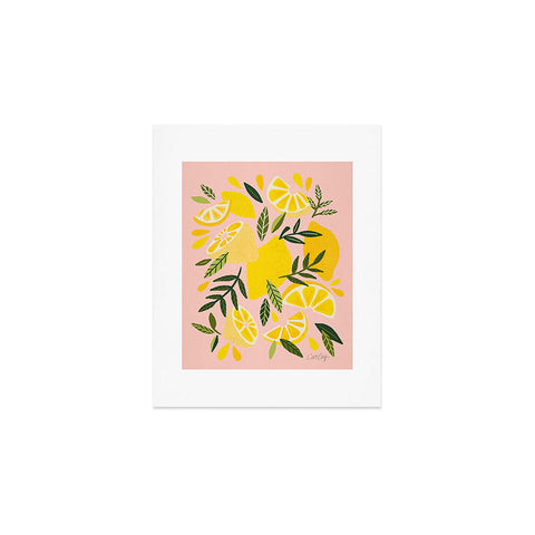 Cat Coquillette Lemon Blooms Blush Palette Art Print