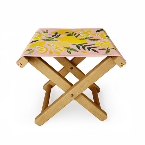 Cat Coquillette Lemon Blooms Blush Palette Folding Stool