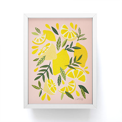 Cat Coquillette Lemon Blooms Blush Palette Framed Mini Art Print
