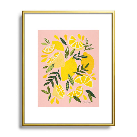 Cat Coquillette Lemon Blooms Blush Palette Metal Framed Art Print