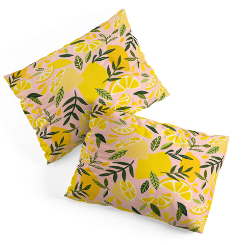 Cat Coquillette Lemon Blooms Blush Palette Pillow Shams