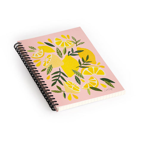 Cat Coquillette Lemon Blooms Blush Palette Spiral Notebook