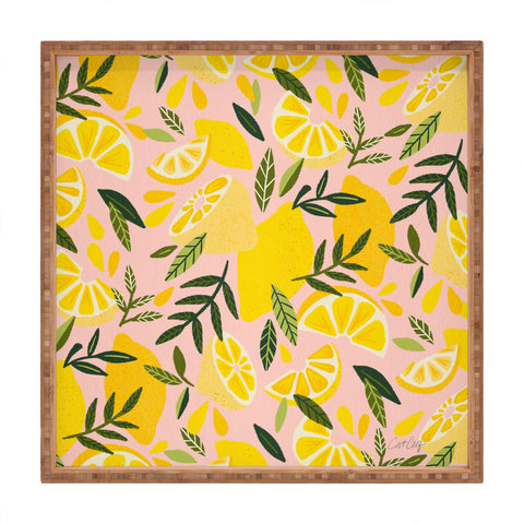 Cat Coquillette Lemon Blooms Blush Palette Square Tray