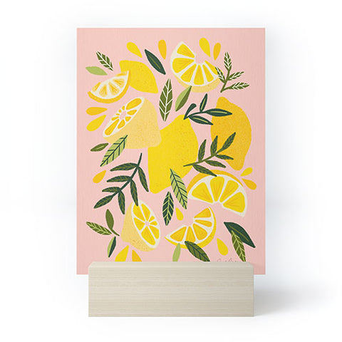 Cat Coquillette Lemon Blooms Blush Palette Mini Art Print