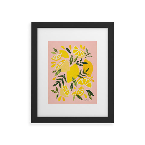 Cat Coquillette Lemon Blooms Blush Palette Framed Art Print