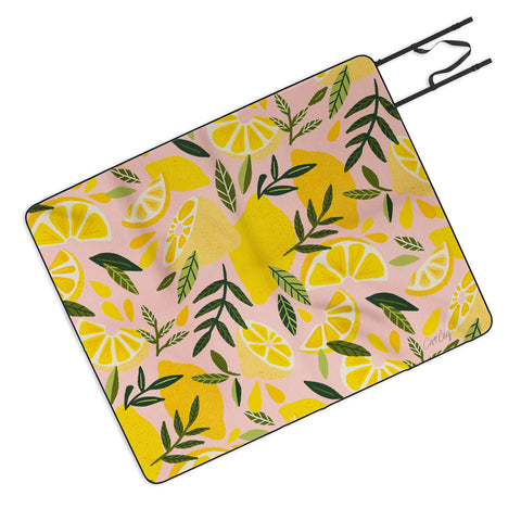 Cat Coquillette Lemon Blooms Blush Palette Picnic Blanket
