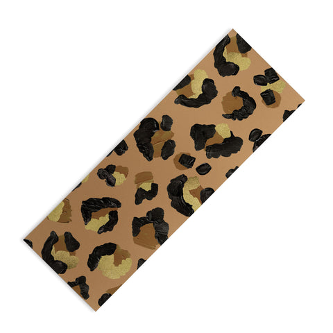Cat Coquillette Leopard Print Neutral Gold Yoga Mat