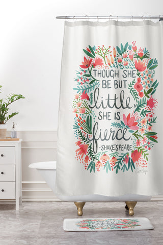 Cat Coquillette Little and Fierce Shower Curtain And Mat