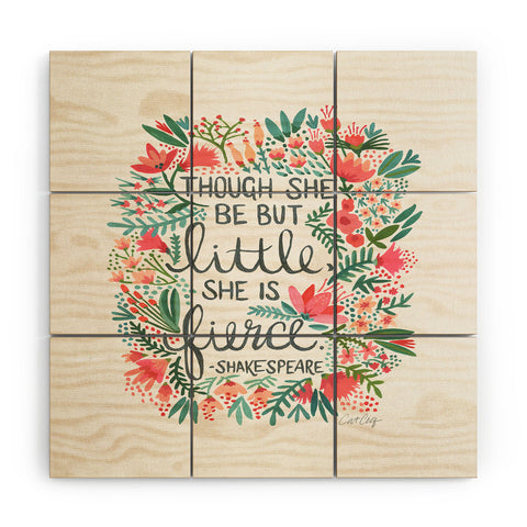 Cat Coquillette Little and Fierce Wood Wall Mural