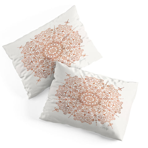 Cat Coquillette Moroccan Mandala Rose Gold Pillow Shams