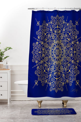 Cat Coquillette Moroccan Mandala Shower Curtain And Mat