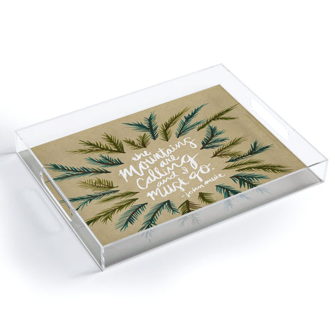 Cat Coquillette Mountains Calling Acrylic Tray