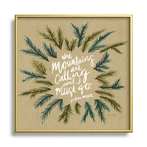 Cat Coquillette Mountains Calling Metal Square Framed Art Print