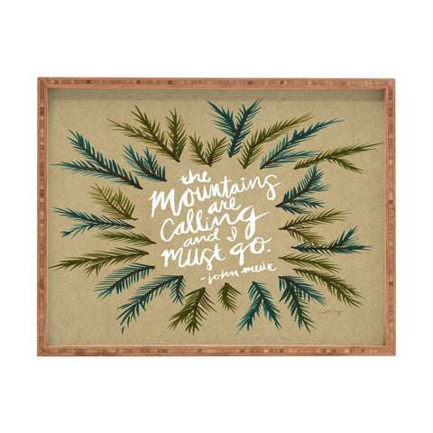 Cat Coquillette Mountains Calling Rectangular Tray