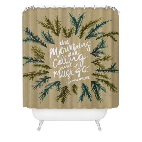 Cat Coquillette Mountains Calling Shower Curtain