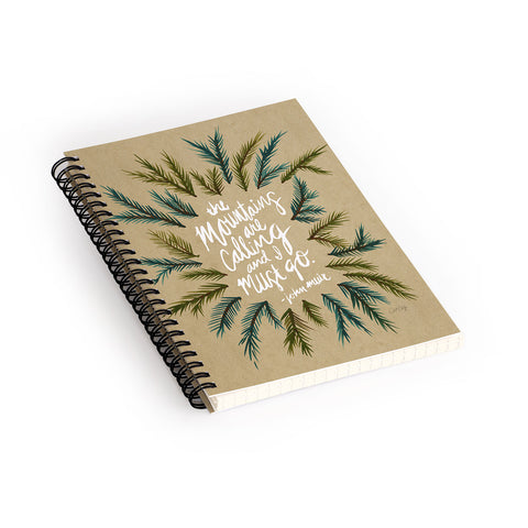 Cat Coquillette Mountains Calling Spiral Notebook