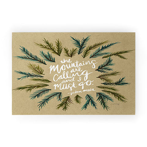 Cat Coquillette Mountains Calling Welcome Mat