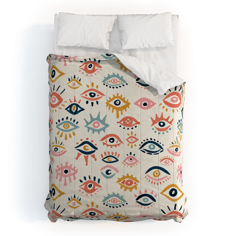 Cat Coquillette Mystic Eyes Primary Palette Comforter