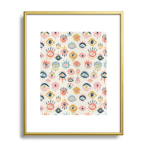 Cat Coquillette Mystic Eyes Primary Palette Metal Framed Art Print