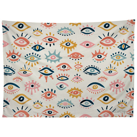 Cat Coquillette Mystic Eyes Primary Palette Tapestry