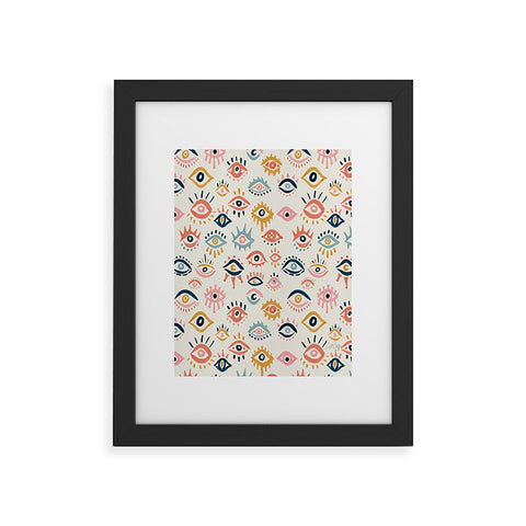 Cat Coquillette Mystic Eyes Primary Palette Framed Art Print