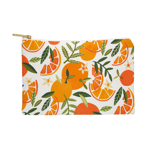 Cat Coquillette Orange Blooms White Palette Pouch