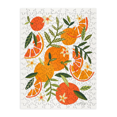 Cat Coquillette Orange Blooms White Palette Puzzle