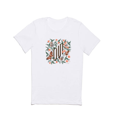 Cat Coquillette Oui Butterflies Coral Green Classic T-shirt